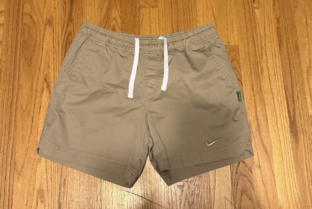 Oregon Ducks Shorts Mens M Beige Khaki Nike College Golf Coaches Sideline NCAA